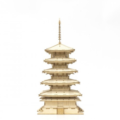 일본 파고다 오층탑 나무 세계 랜드마크 건축물 모형